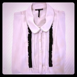 Oleg Cassini Tuxedo Inspired Blouse